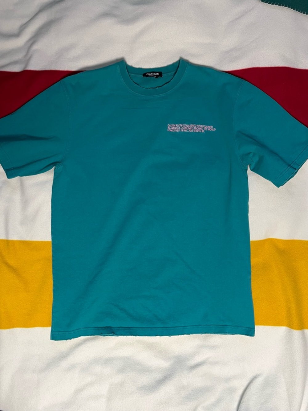 Calvin Klein 205w39nyc Raf Simons Distressed Oversized T-shirt - Picture 2 of 7